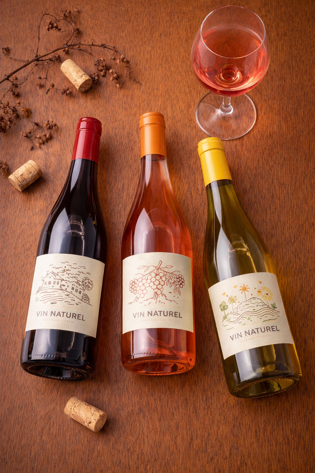 La Cour vous proposent sont assortisements de vins naturels sélectionnés en France